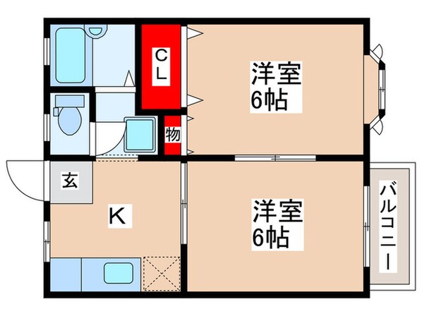 フラワ－ハイツの物件間取画像